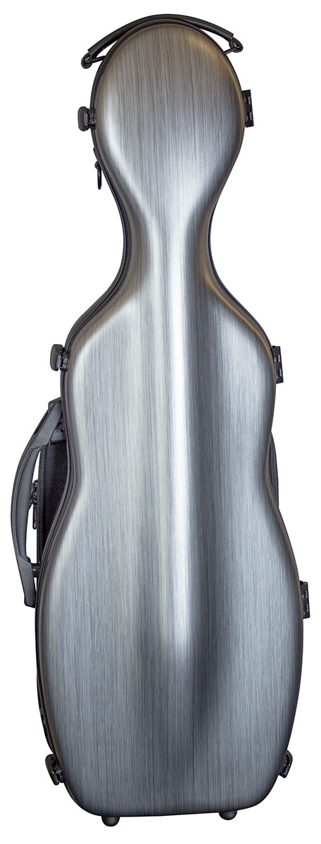 Hidersine Violin Case – Polycarbonate Gourd Brushed Silver | Faversham Strings