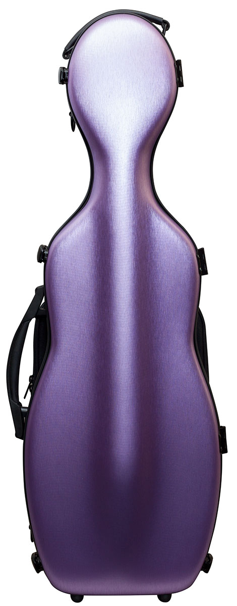 Hidersine Violin Case – Polycarbonate Gourd Brushed Purple | Faversham Strings
